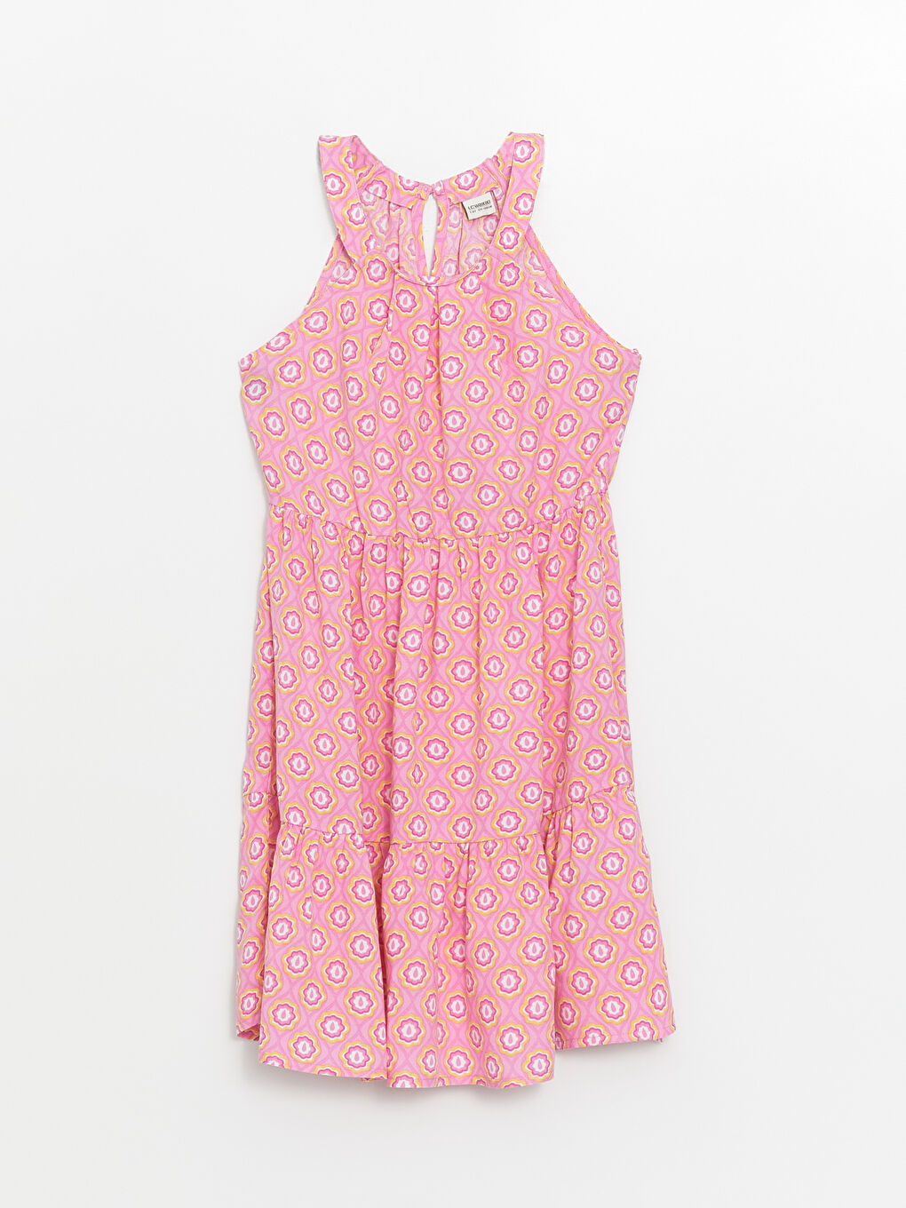 Halter Neck Floral Girls' Dress -S4DU02Z4-LT4