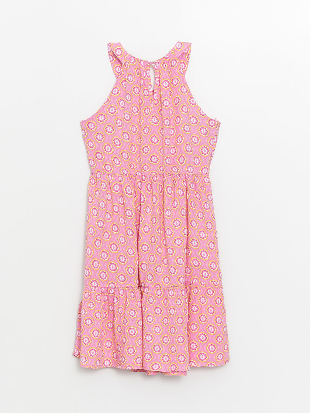 Halter Neck Floral Girls' Dress -S4DU02Z4-LT4