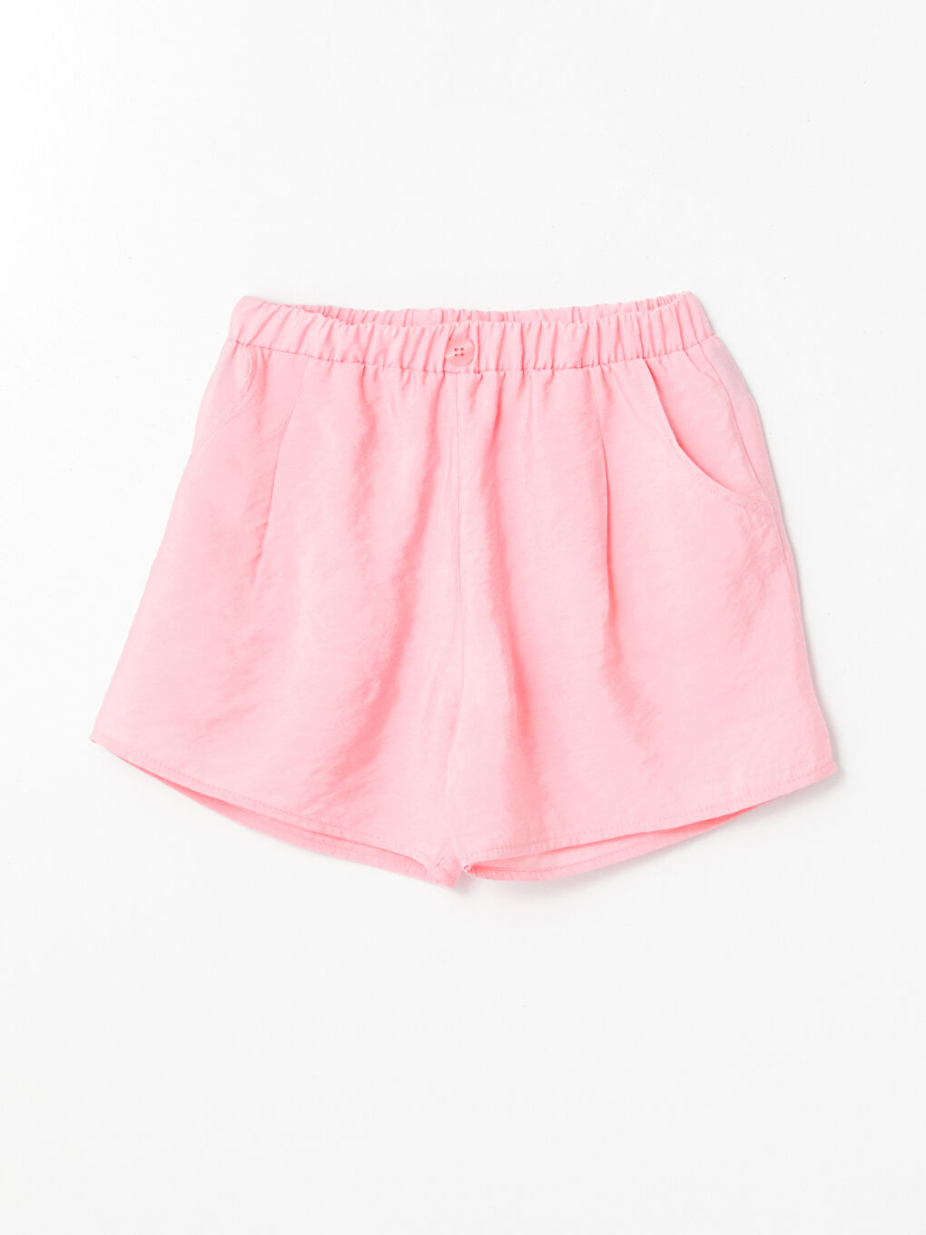 Lila Beli Lastikli Kız Çocuk Şort