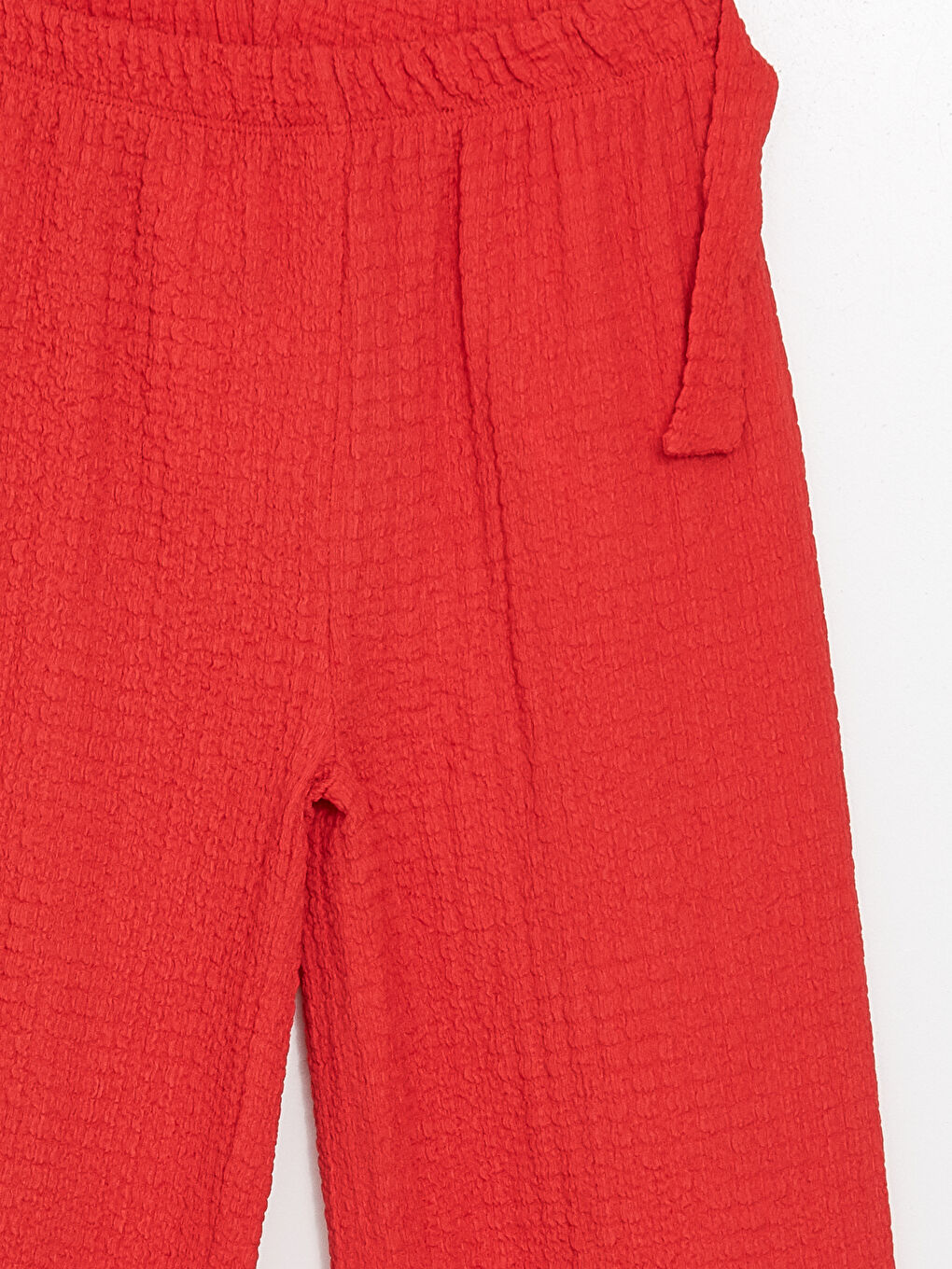 Kırmızı Beli Lastikli Basic Kız Çocuk Pantolon-2