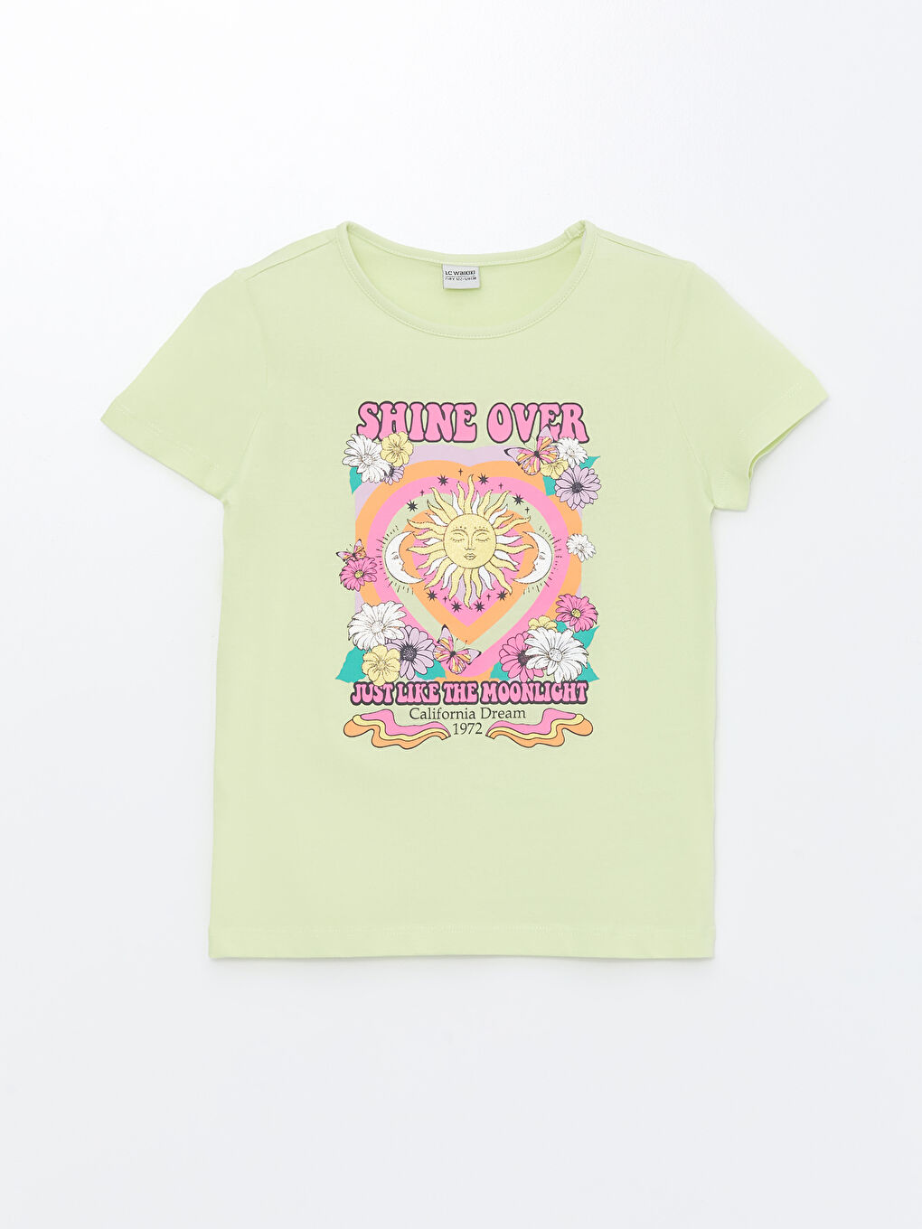 Crew Neck Printed Short Sleeve Girls T-Shirt and Tights -S4DU52Z4-FYA