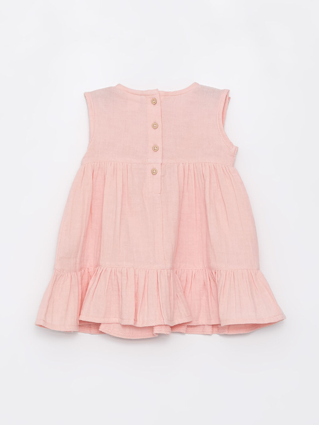 Сәби қыздарға арналған дөңгелек жағалы жеңсіз көйлек және шашқа арналған таспа 2 данадан тұратын жинақ-1