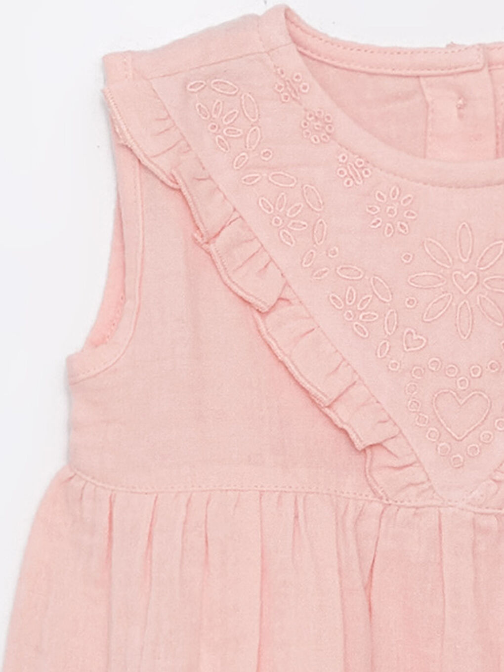 Сәби қыздарға арналған дөңгелек жағалы жеңсіз көйлек және шашқа арналған таспа 2 данадан тұратын жинақ-2