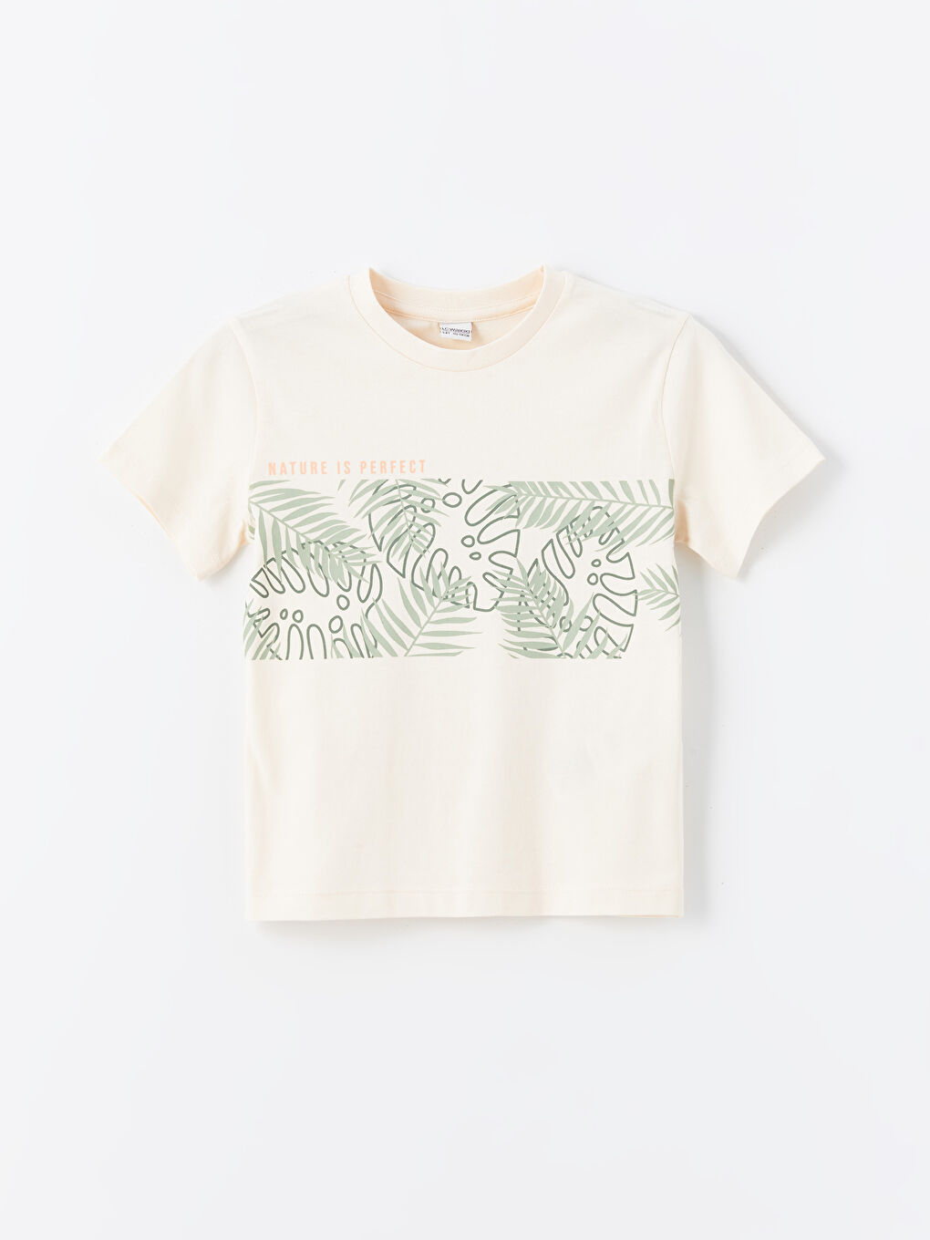 Crew Neck Printed Short Sleeve Boys' T-Shirt