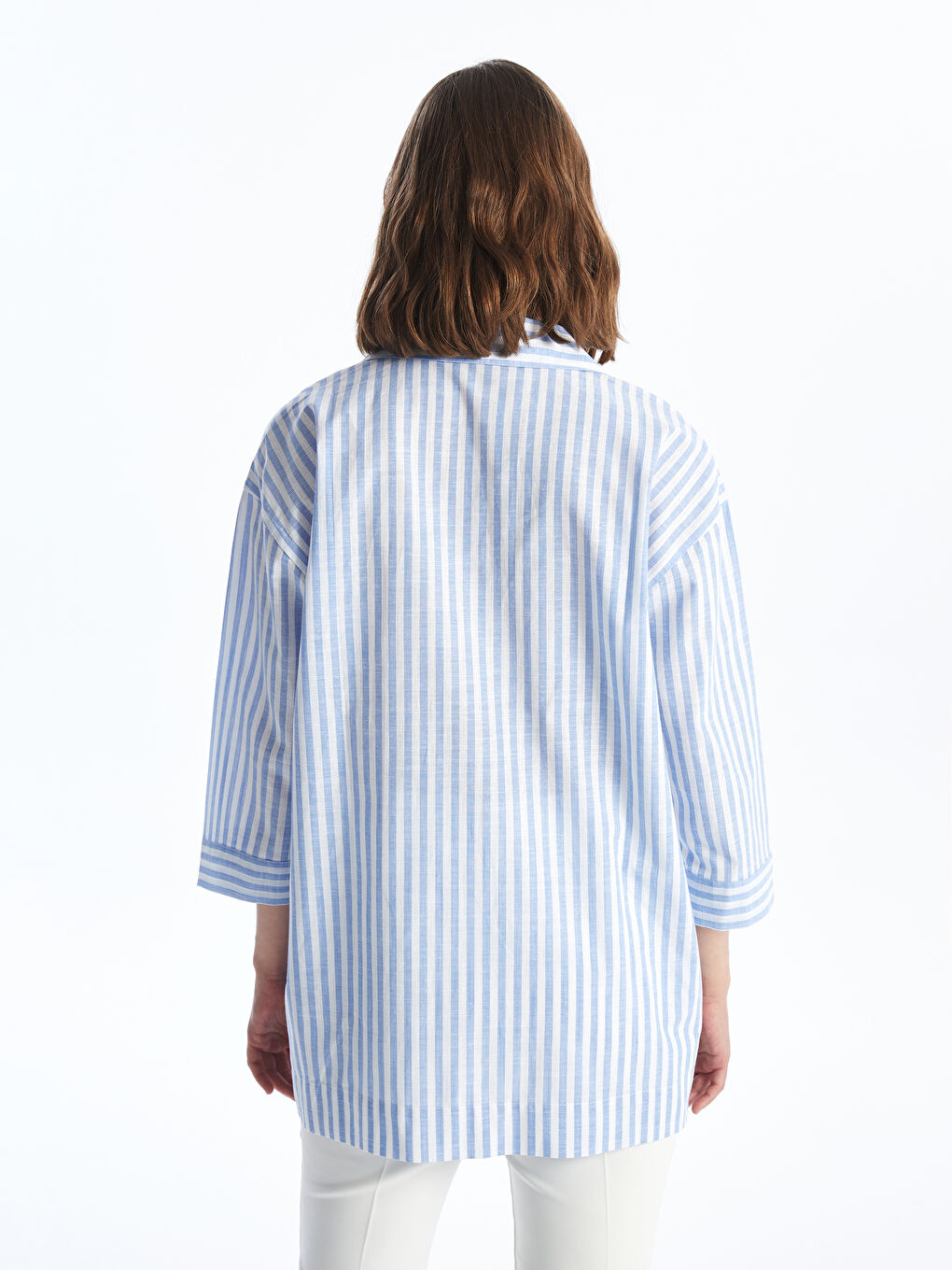 Striped Oversize Women's Shirt-4
