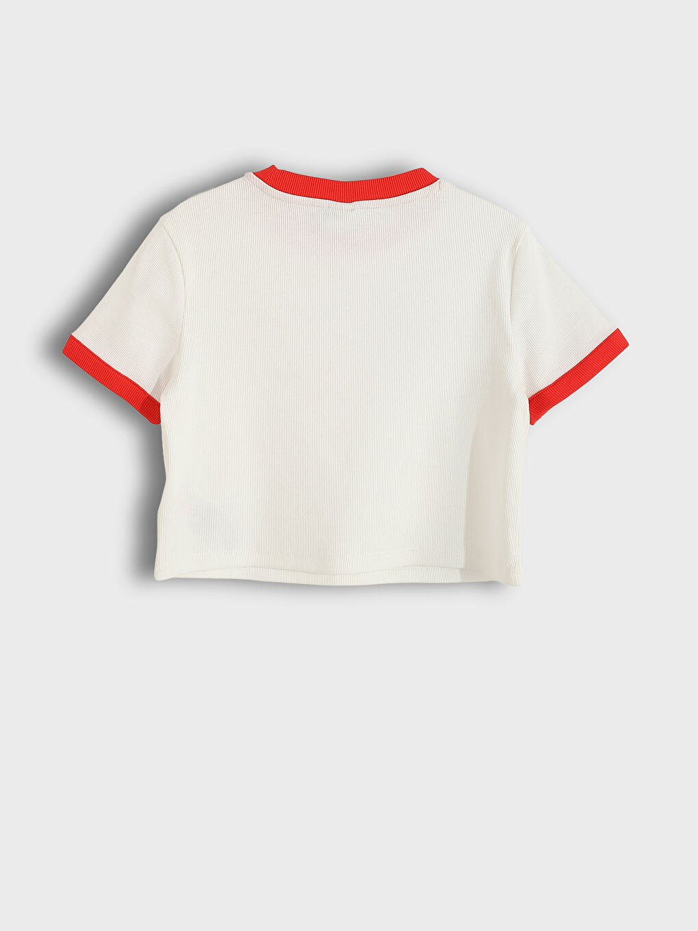 LCW Kids Bisiklet Yaka Kız Çocuk Crop Tişört -S4DV26Z4-FDU