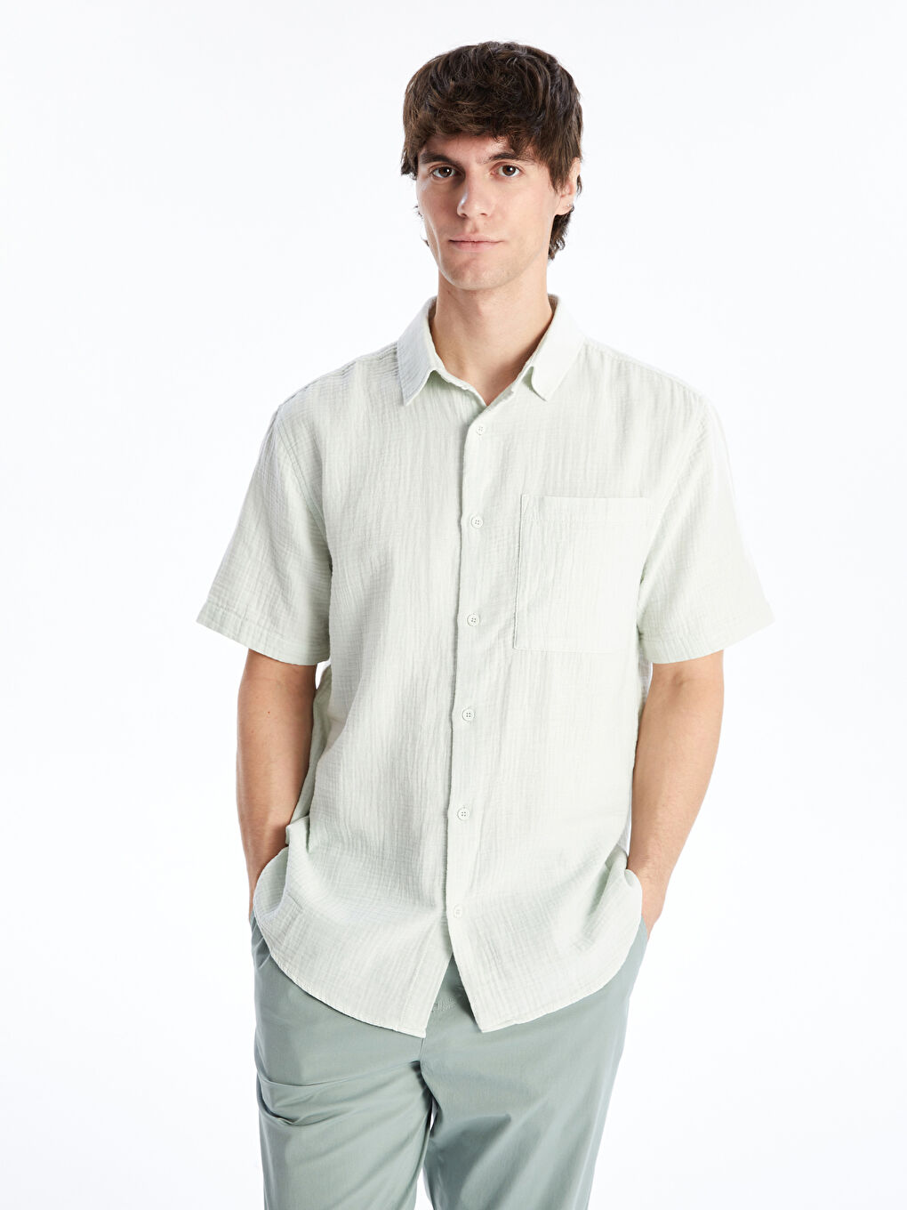 Regular Fit Short Sleeve Men's Shirt -S4DV40Z8-FXN