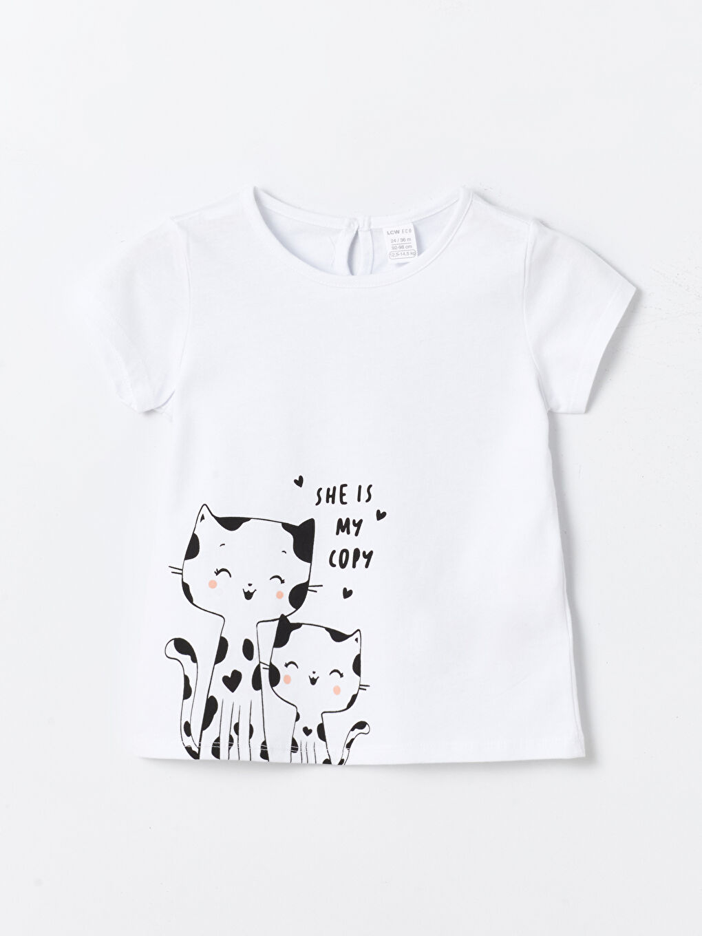 Crew Neck Printed Short Sleeve Baby Girls' T-Shirt -S4DV48Z1-J5E