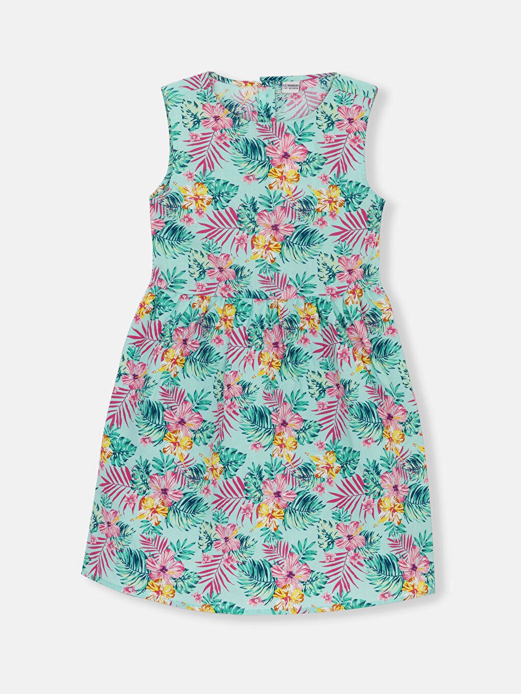 Crew Neck Girls' Dress