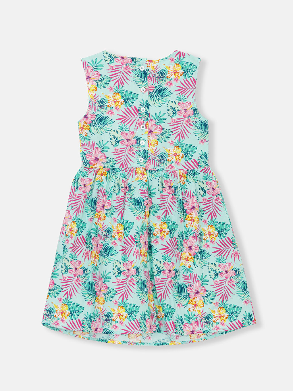 Crew Neck Girls' Dress-1