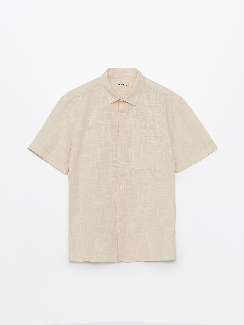 Regular Fit Short Sleeve Linen Blended Men's Shirt -S4DV70Z8-FT0