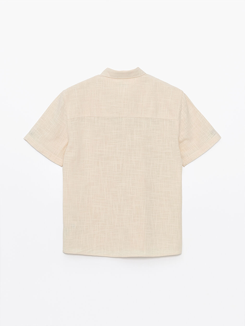 Regular Fit Short Sleeve Linen Blended Men's Shirt -S4DV70Z8-FT0