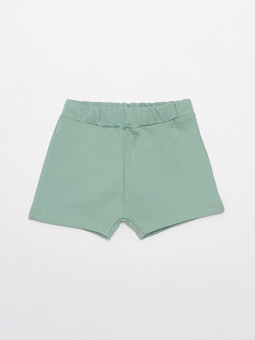 Yeşil Beli Lastikli Basic Erkek Bebek Şort