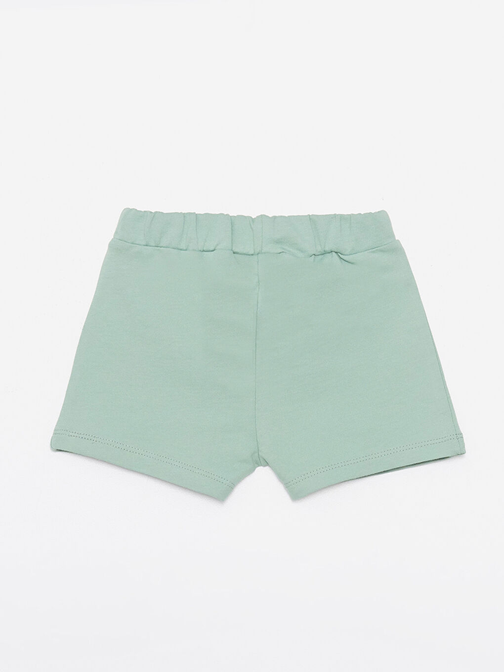 Yeşil Beli Lastikli Basic Erkek Bebek Şort-2