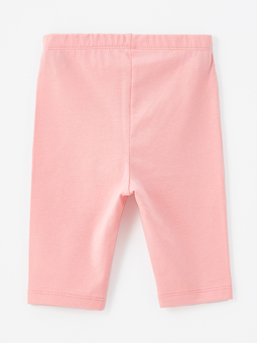Pembe Beli Lastikli Basic Kız Bebek Tayt-1