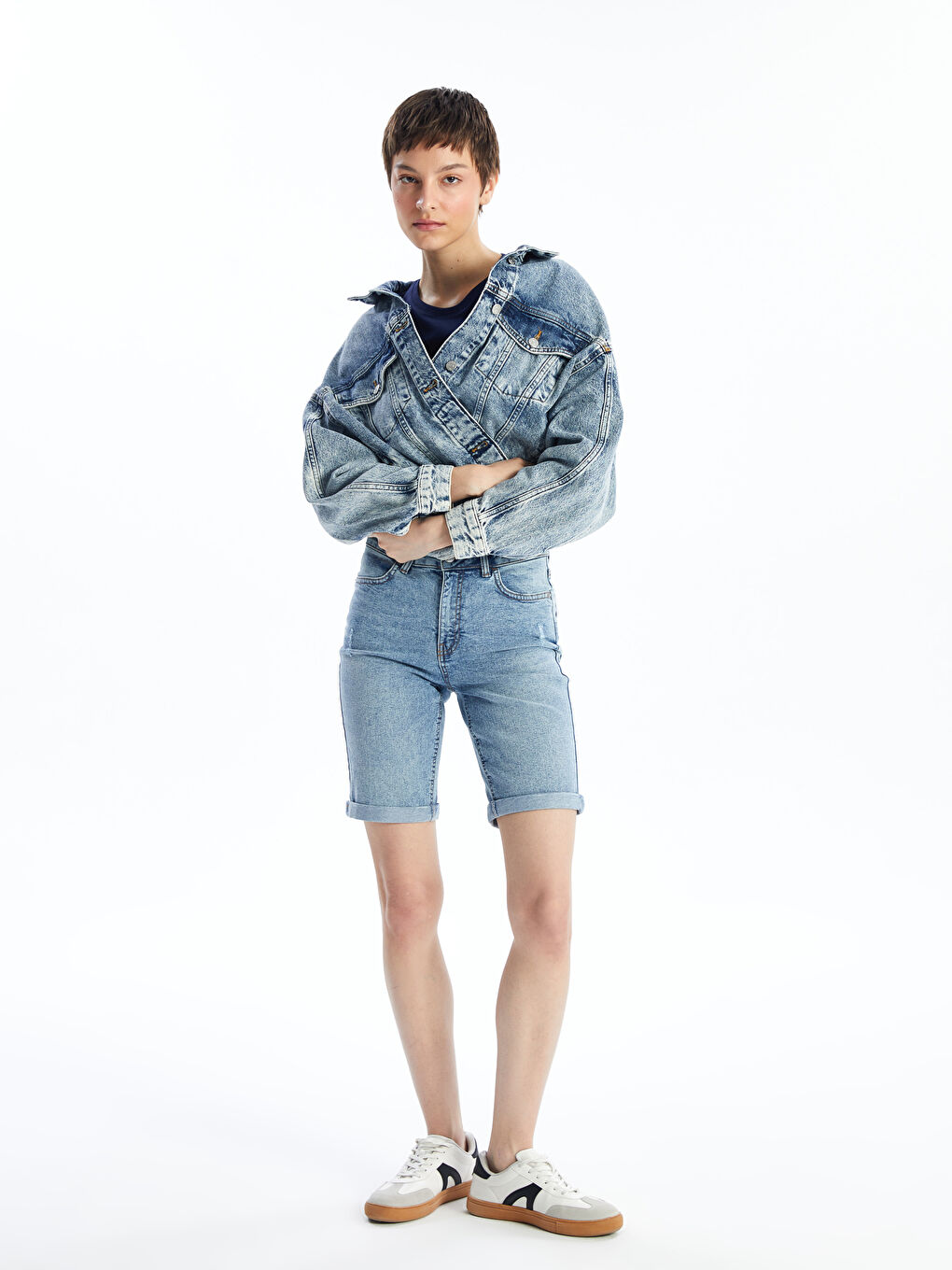 LCW Jeans Bermuda Fit Women's Denim Shorts -S4DY26Z8-507