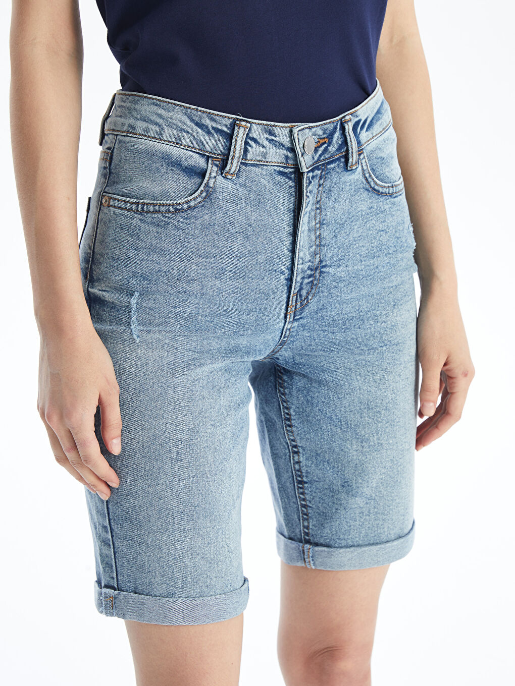 LCW Jeans Bermuda Fit Women's Denim Shorts -S4DY26Z8-507