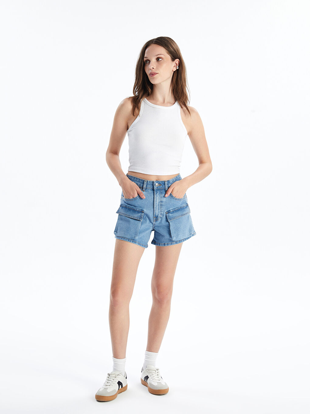 LCW Jeans Dar Fit Kadın Jean Şort -S4DY37Z8-507