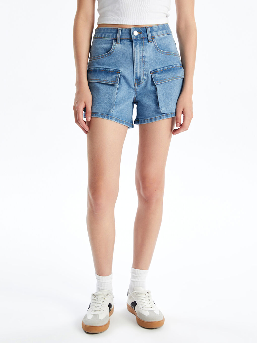 LCW Jeans Dar Fit Kadın Jean Şort -S4DY37Z8-507