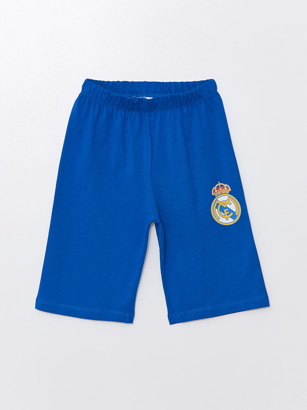 Mavi Beli Lastikli Real Madrid Baskılı Erkek Çocuk Pijama Şort