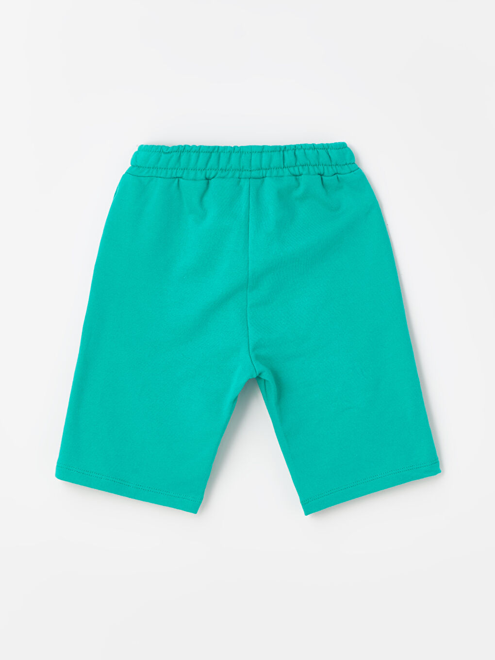 Yeşil Beli Lastikli Baskılı Erkek Bebek Şort-1