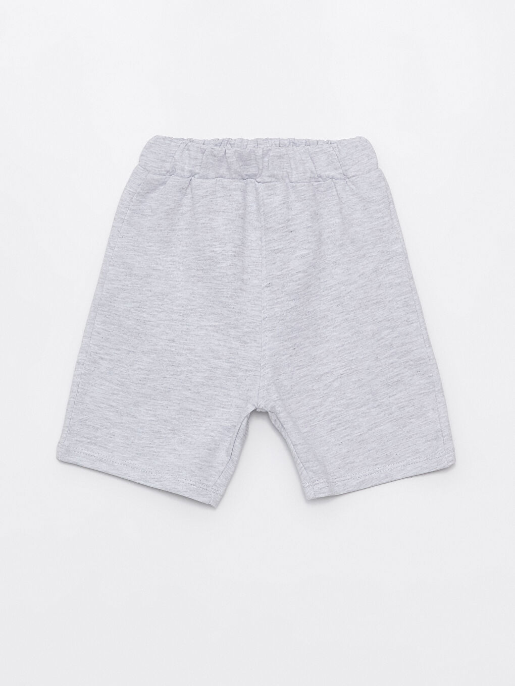 Gri Beli Lastikli Basic Erkek Bebek Şort