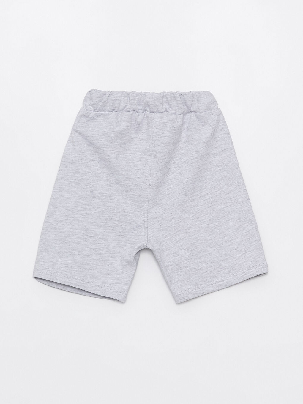 Gri Beli Lastikli Basic Erkek Bebek Şort-1