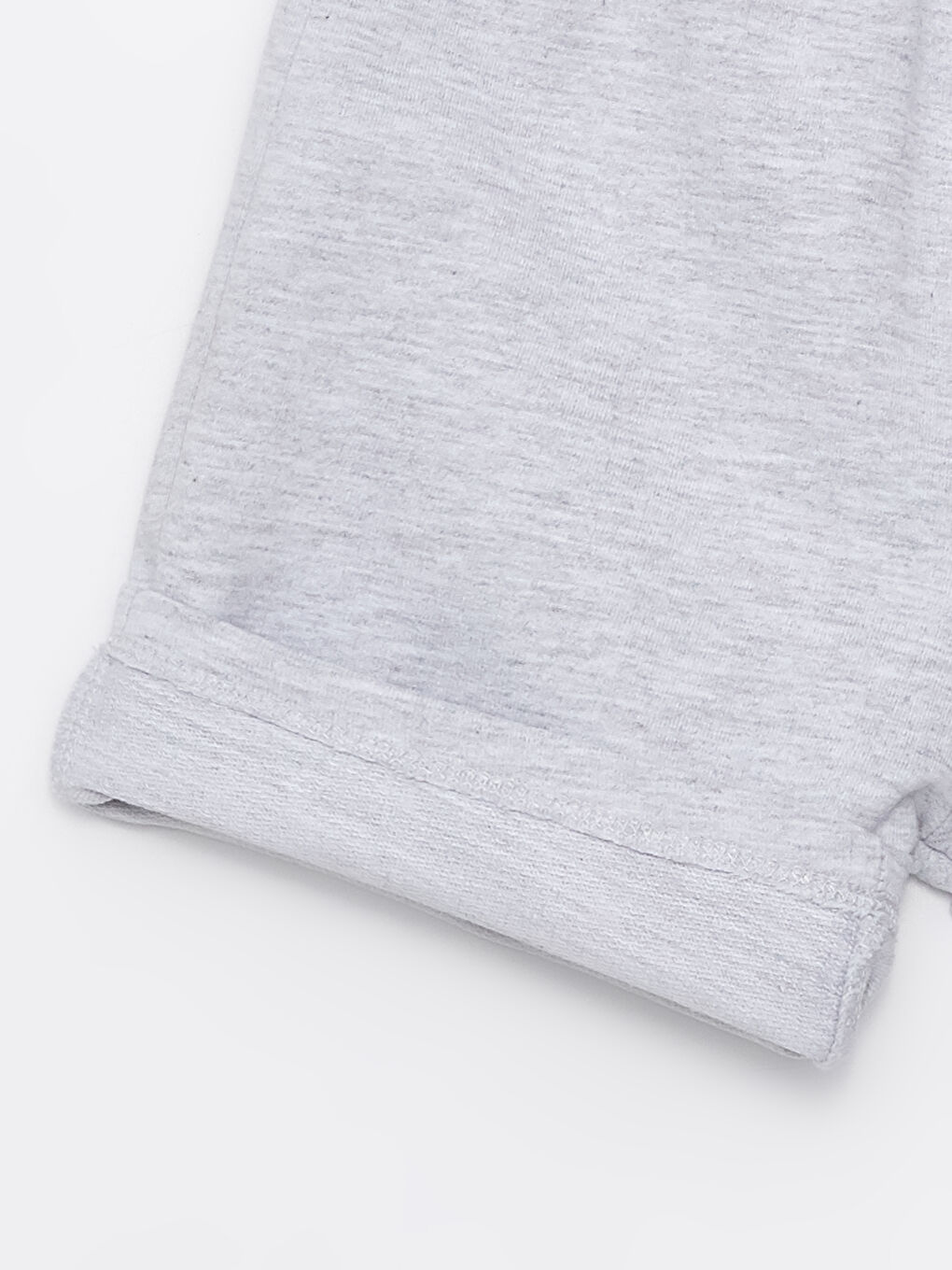 Gri Beli Lastikli Basic Erkek Bebek Şort-2