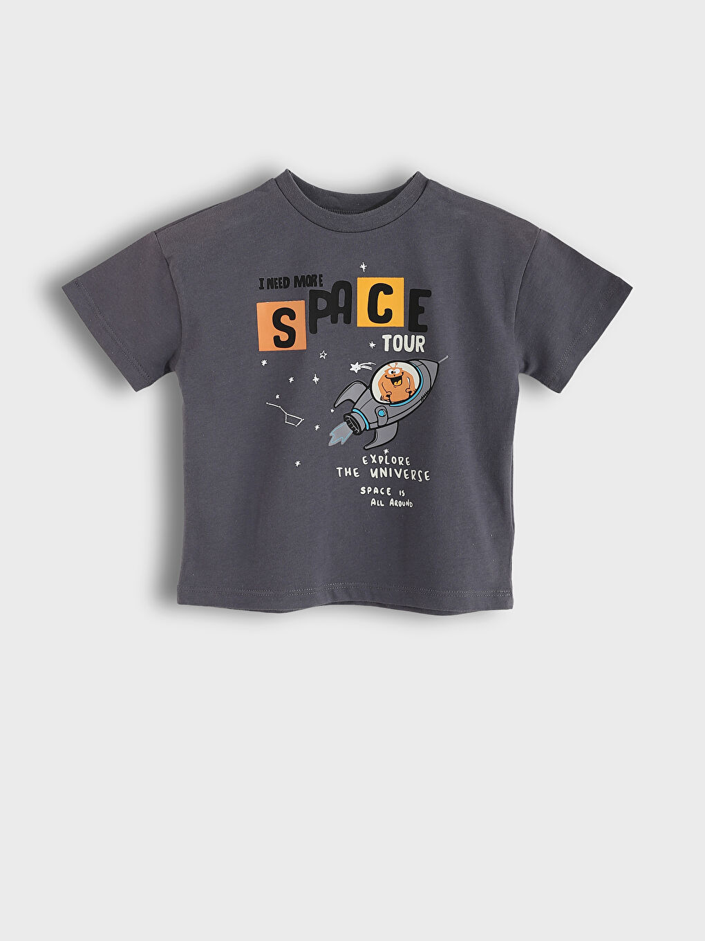 Rundhalsausschnitt Bedrucktes Baby Jungen T-Shirt und Shorts 2er-Pack Set-1