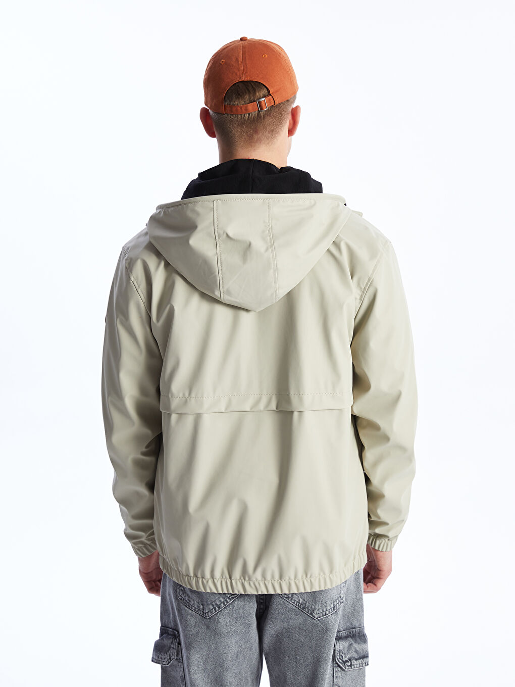 Standard Fit Hooded Men's Raincoat -S4EA60Z8-V3K