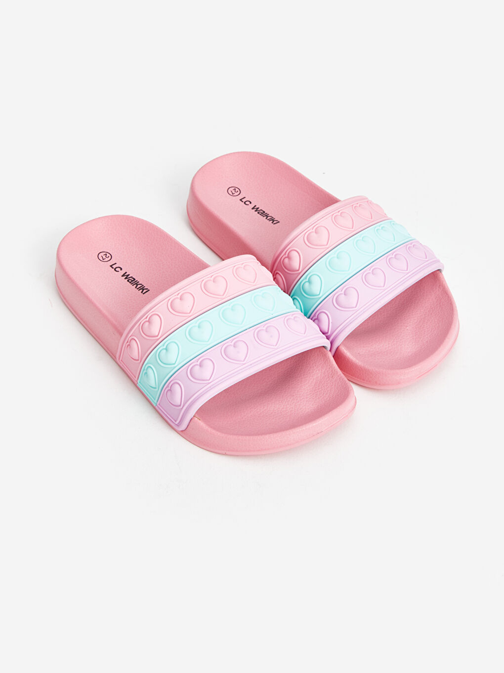 LCW STEPS Pantoufles à motif cœur à bride unique pour Filles -S4EB05Z4-Y1X
