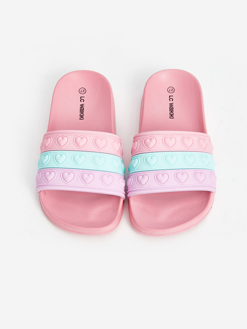 LCW STEPS Pantoufles à motif cœur à bride unique pour Filles -S4EB05Z4-Y1X