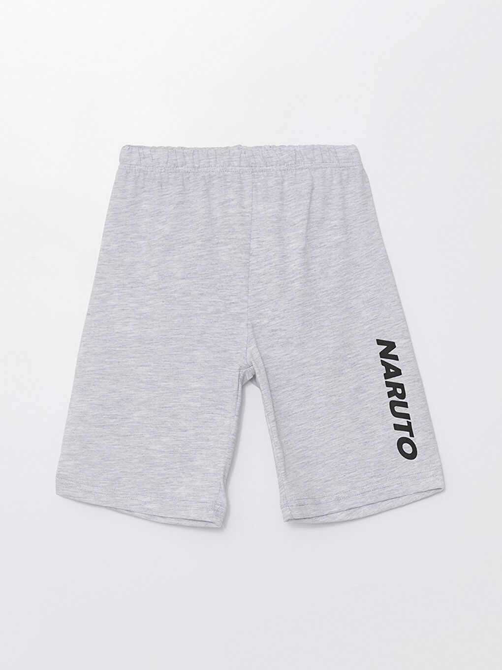 Gri Beli Lastikli Baskılı Erkek Çocuk Pijama Şort