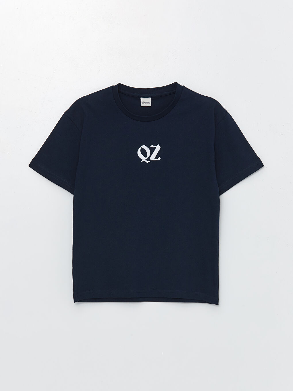 Lacivert Bisiklet Yaka Erkek Çocuk Tişört