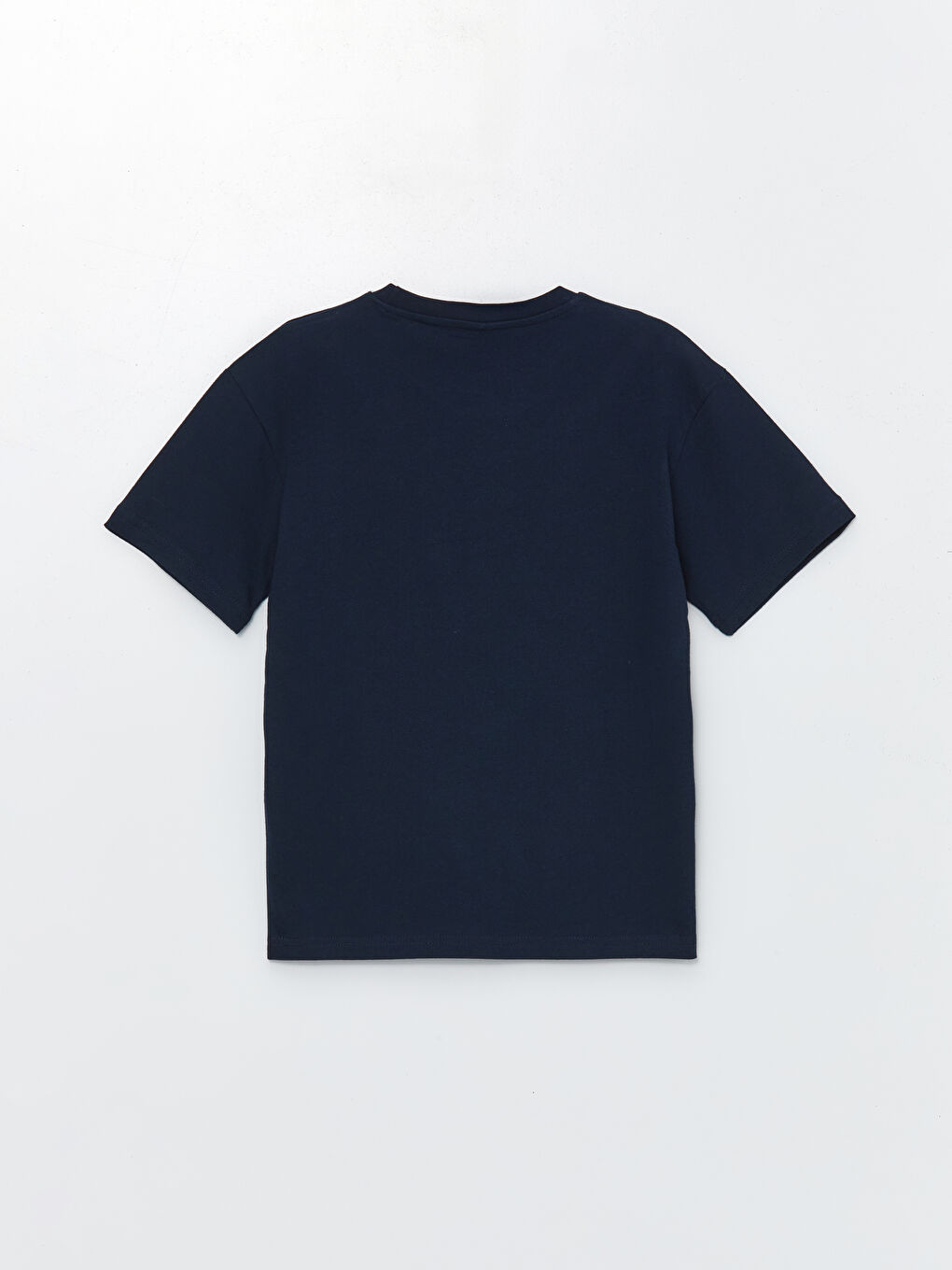 Lacivert Bisiklet Yaka Erkek Çocuk Tişört-1