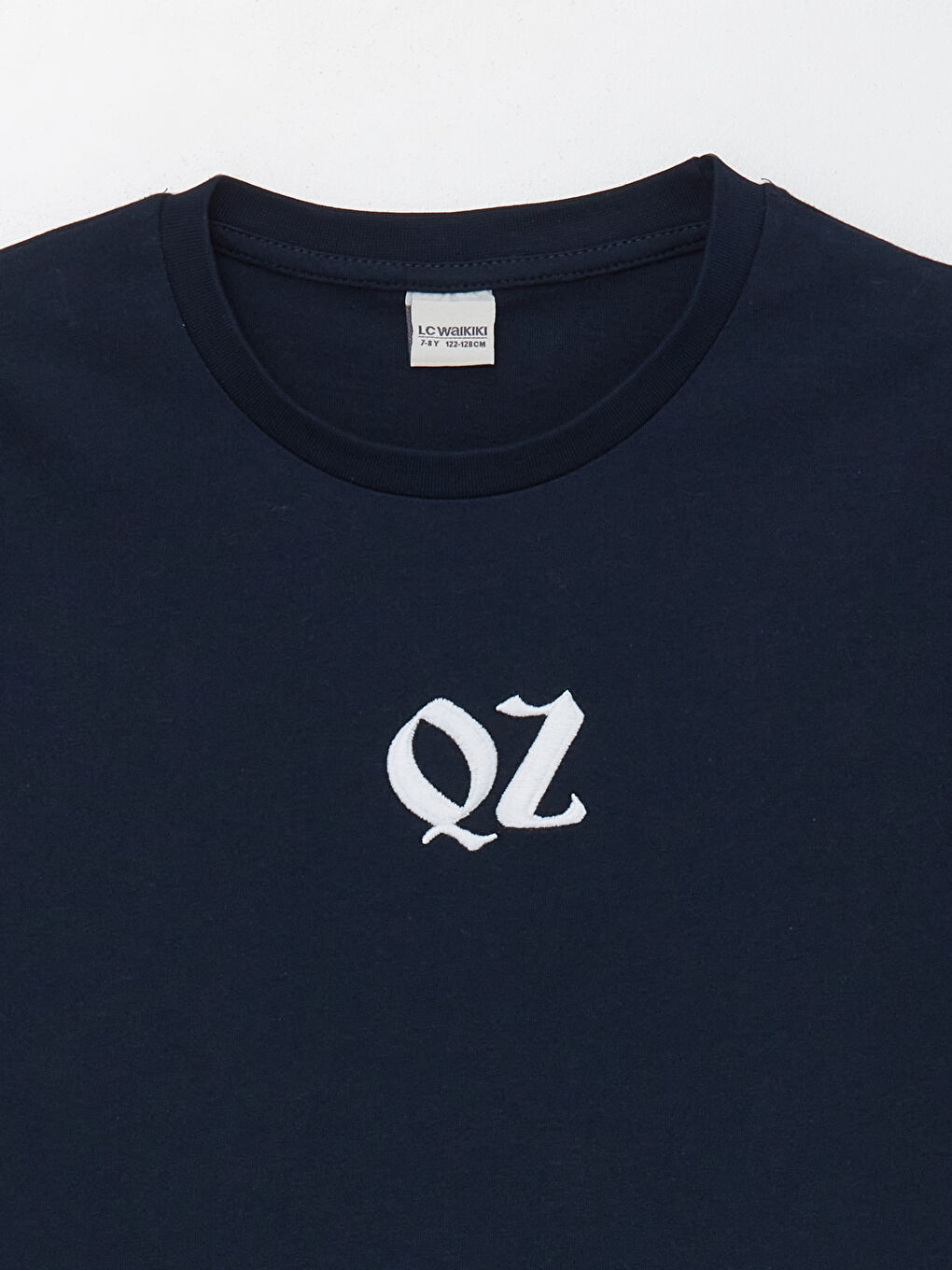 Lacivert Bisiklet Yaka Erkek Çocuk Tişört-2