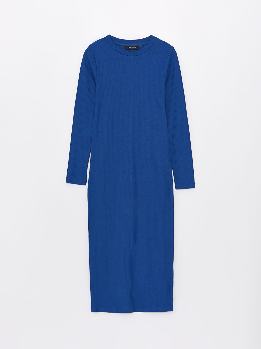 Crew Neck Plain Long Sleeve Linen-Look Women's Dress -S4EB37Z8-HLM