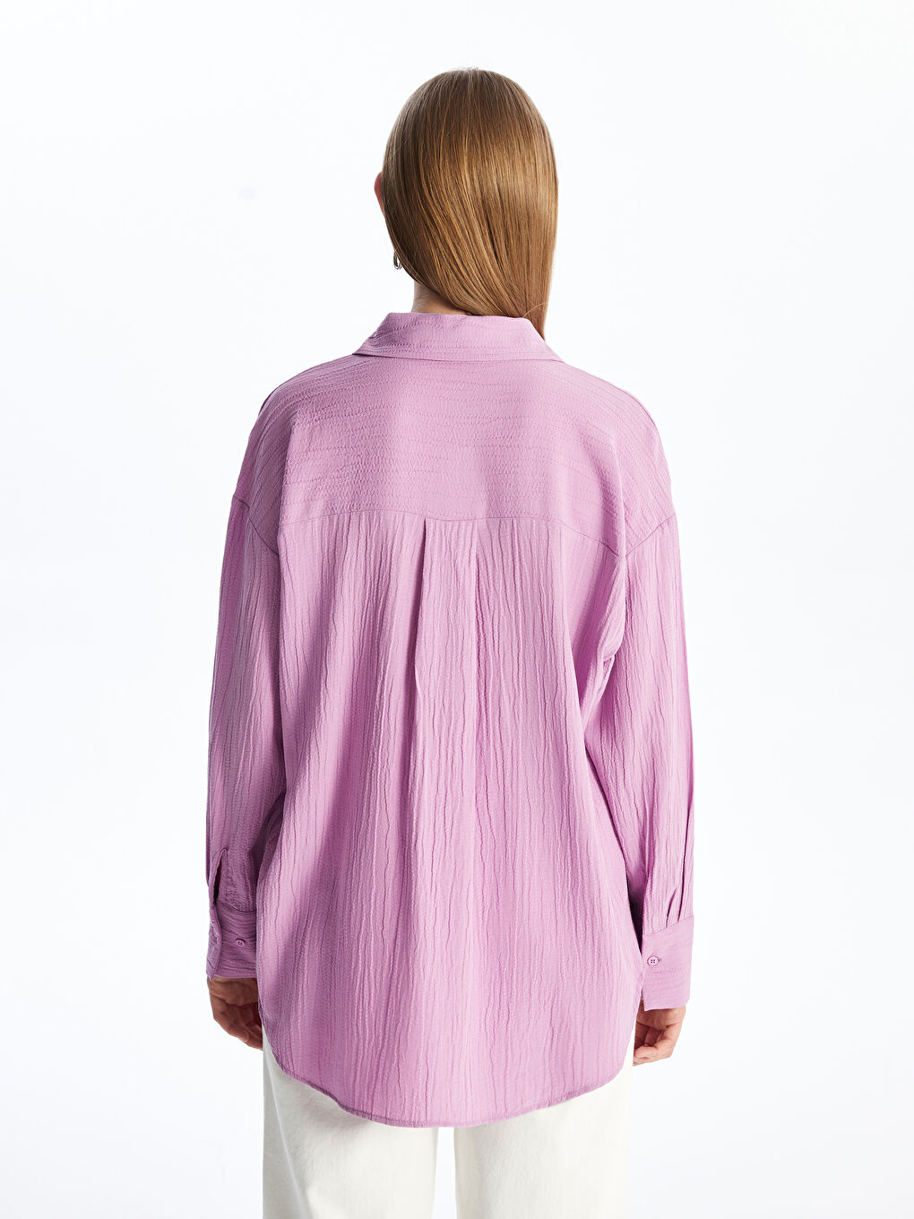 Women's Plain Shirt Tunic -S4EB40Z8-FGL