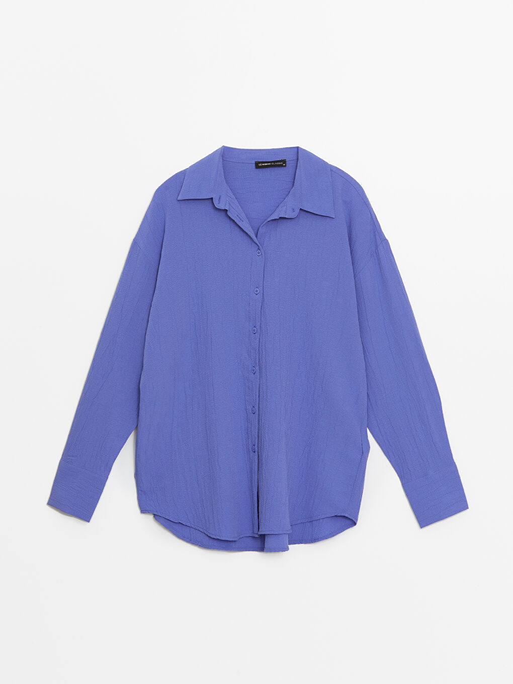 Lila Kadın Düz Gömlek Tunik-5