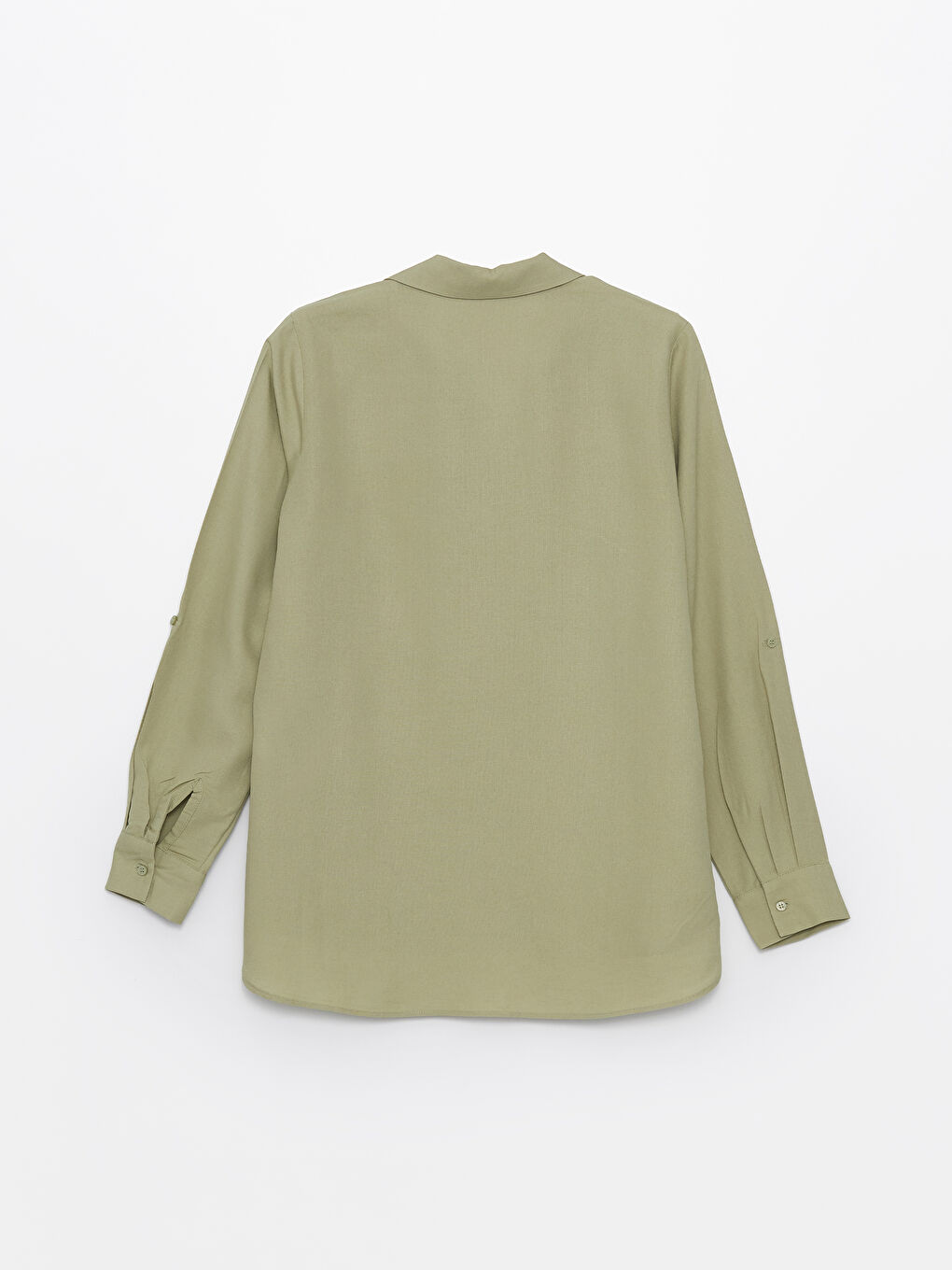 Straight Long Sleeve Linen Blend Women's Shirt -S4EB43Z8-GHY