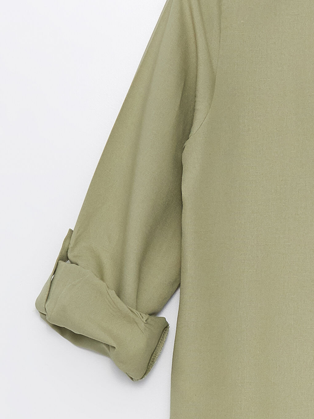 Straight Long Sleeve Linen Blend Women's Shirt -S4EB43Z8-GHY