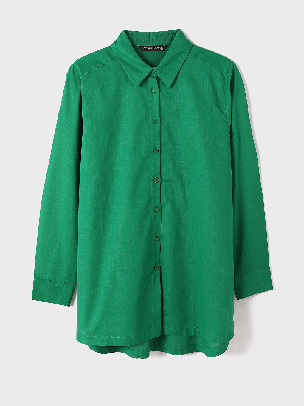 Plain Long Sleeve Women's Shirt Tunic