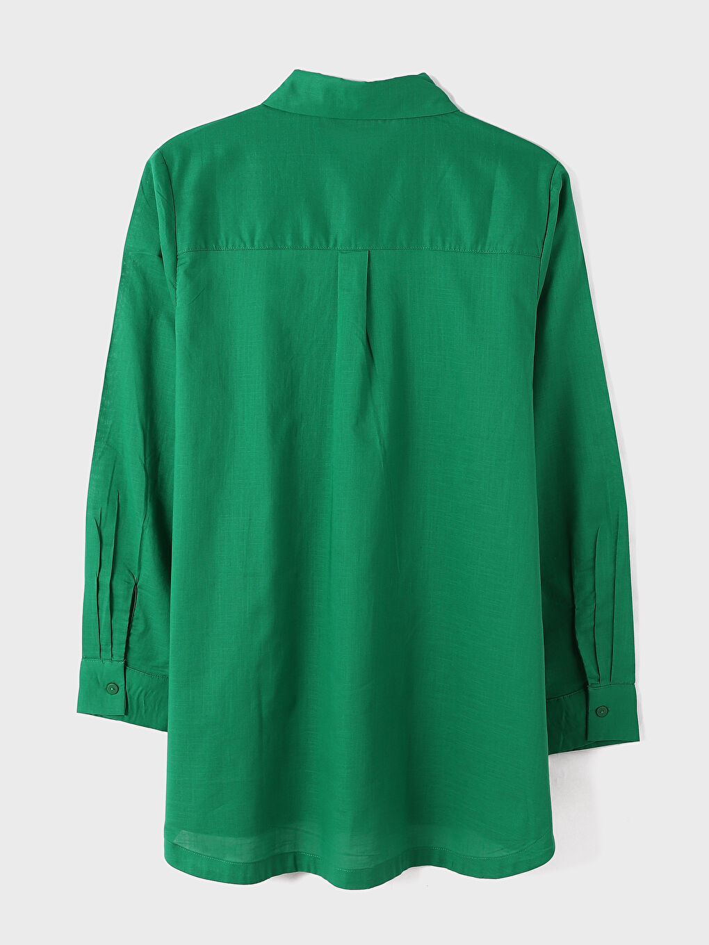 Plain Long Sleeve Women's Shirt Tunic-1