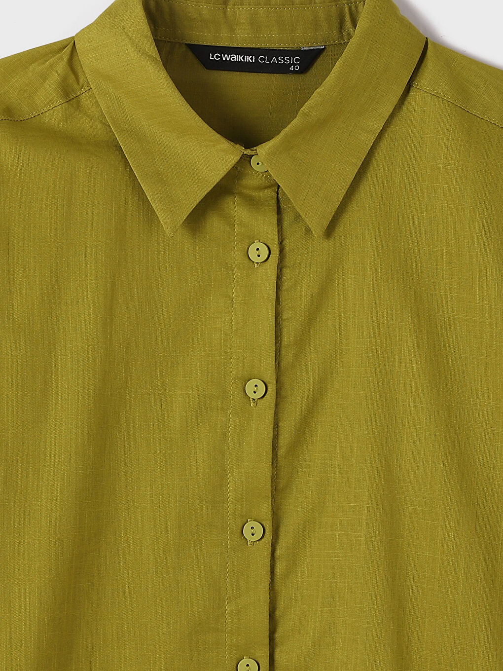 قميص تونيك للسيدات كم طويل سادة-2