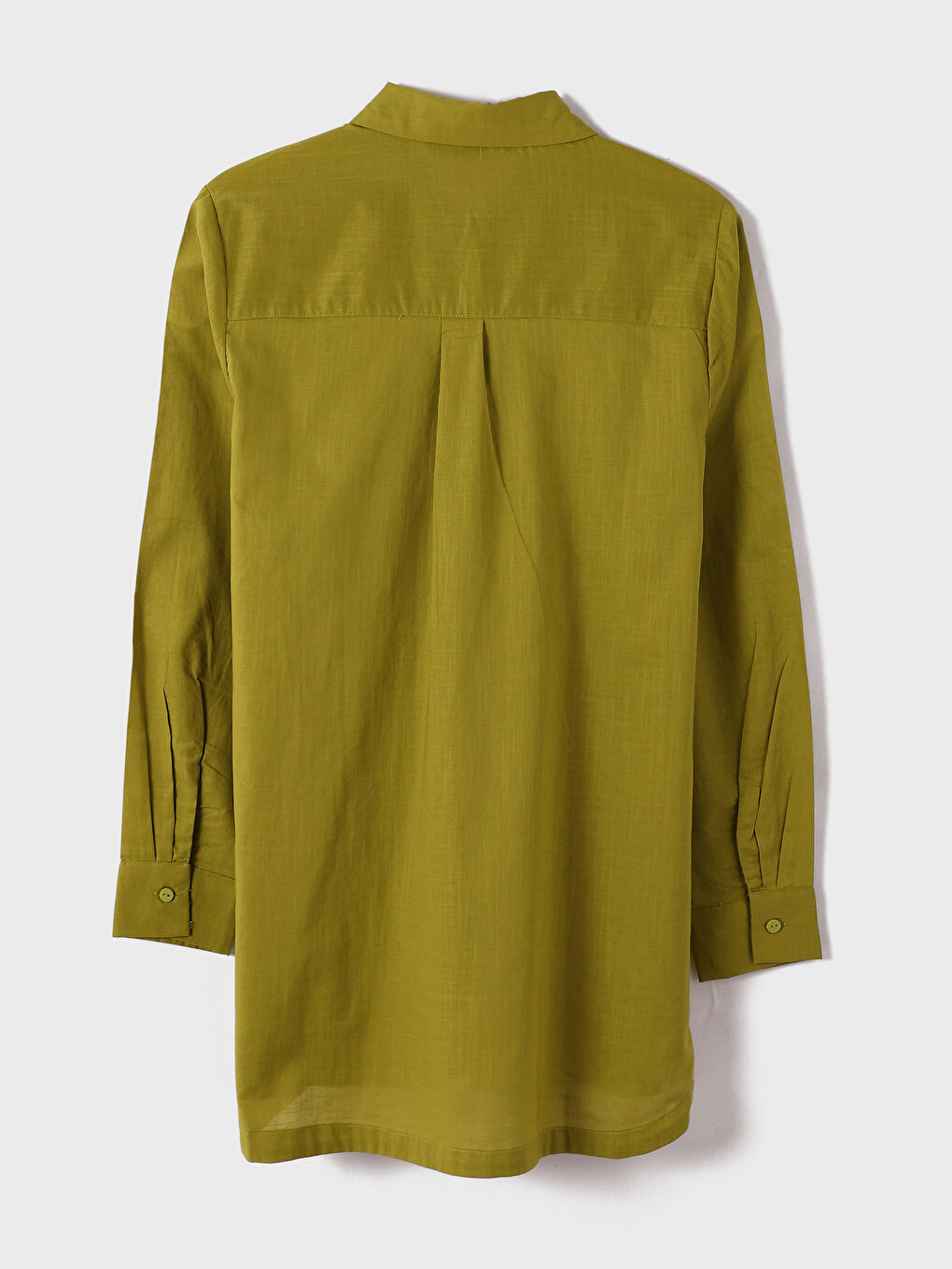 قميص تونيك للسيدات كم طويل سادة-1