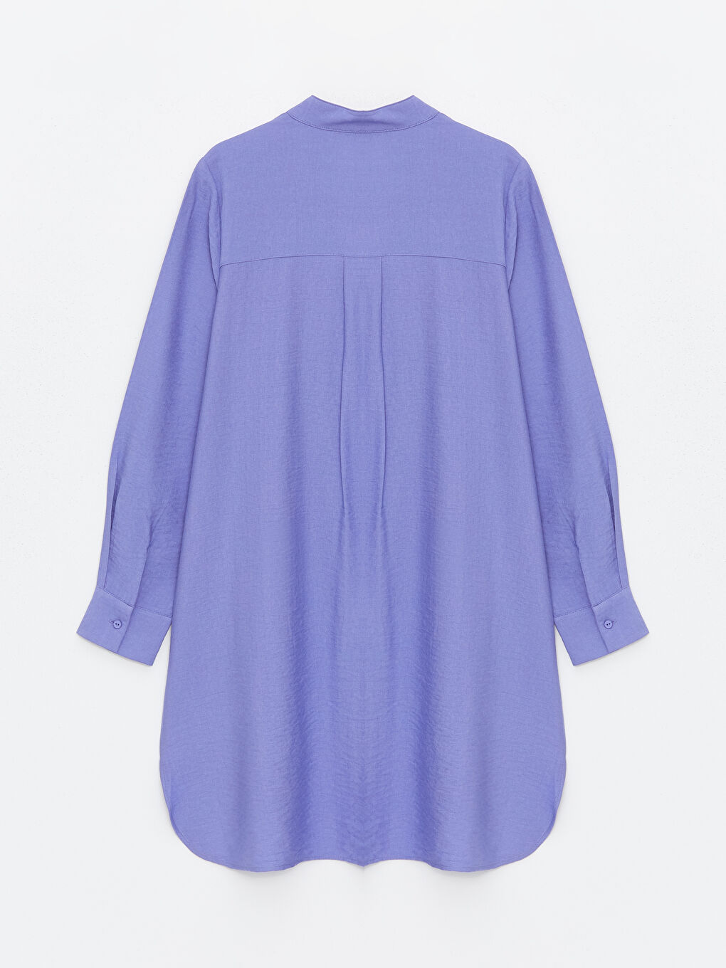 Women's Grandad Collar Plain Shirt Tunic -S4EB45Z8-DX9