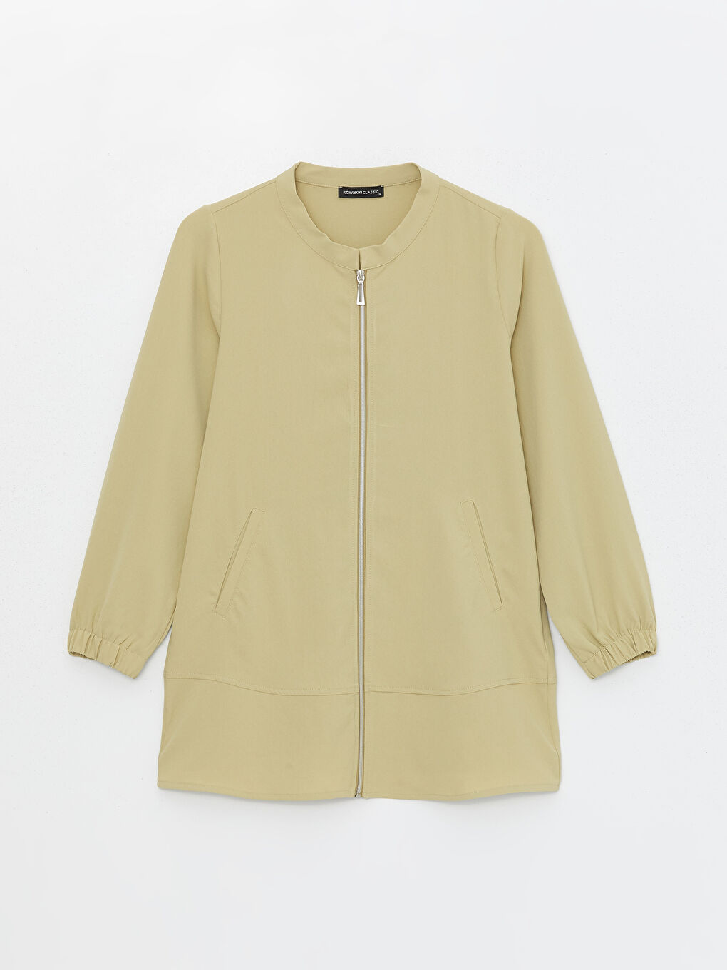 Crew Neck Straight Long Sleeve Women's Jacket -S4EB48Z8-VZW