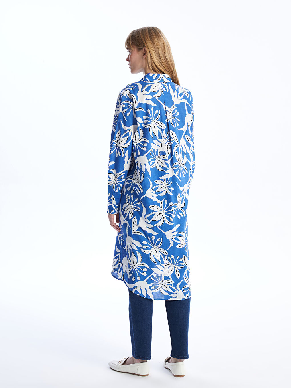 Patterned Women's Shirt Tunic -S4EB49Z8-LQQ