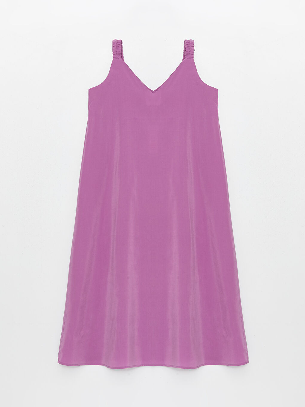 ქალებისთვის V-ს ფორმის დეკოლტე უბრალო კაბა-5