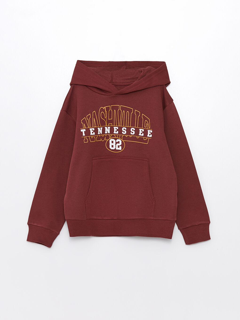 LCW Kids Bordo Kapüşonlu Erkek Çocuk Kalın Sweatshirt